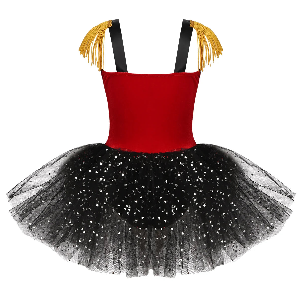Girls Halloween Circus Ringmaster Costume Dancewear Sequins Mesh Tutu Gymnastics Leotard Dance Dress for Carnival Dress Up