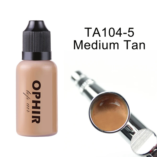 OPHIR Airbrush Makeup Foundation Inks Colors Air Foundation for Face Paint Makeup Salon Cosmetic, 7 Colors for Choose 30ml TA104