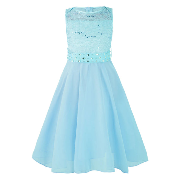 Elegant Children Girls Flower Princess Tulle Lace Dress Infant Kids Party Bridesmaid Ball Gown Tutu Dresses Children Clothes