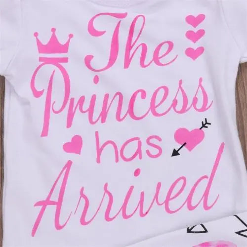 Citgeett Spring Newborn Kid Infant Baby Girls Clothes Long Sleeve Arrow Princess Jumpsuit Bodysuit+Pants Outfit Autumn Sweet Set