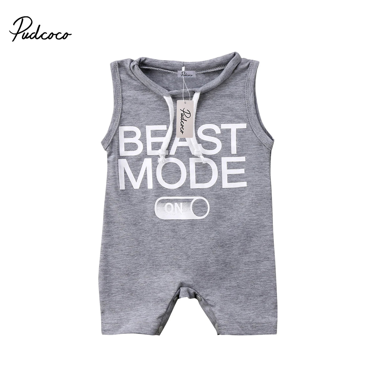 Citgeett Summer Infant Kids Baby Boy Sleeveless Romper Gray Jumpsuit Outfit Clothes Best Mode Casual Summer Clothing