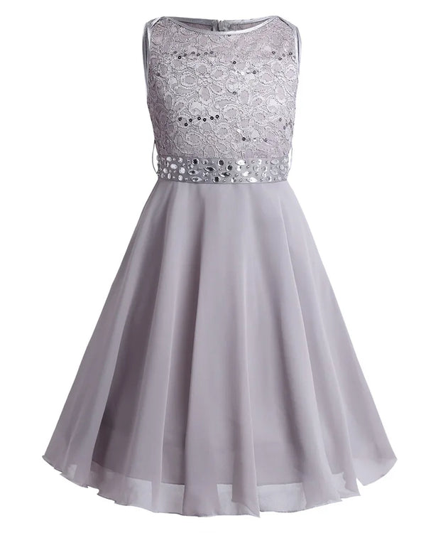 Elegant Children Girls Flower Princess Tulle Lace Dress Infant Kids Party Bridesmaid Ball Gown Tutu Dresses Children Clothes