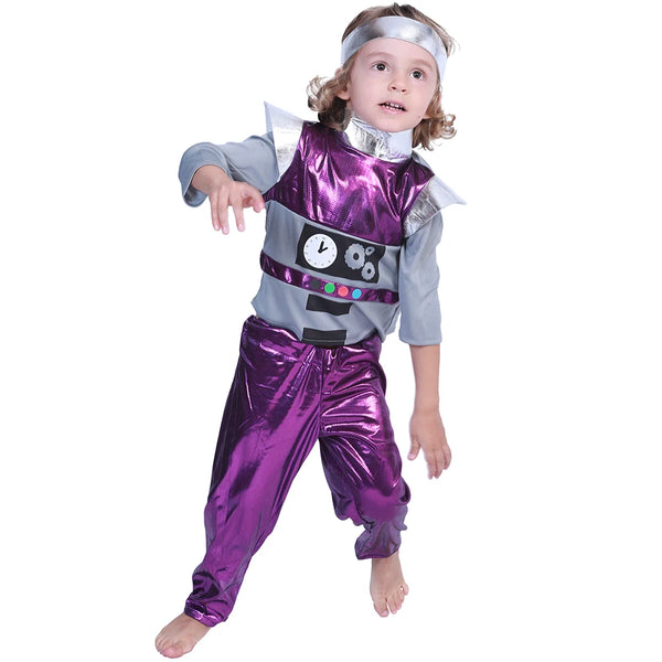 Eraspooky Toddler Astronaut  Halloween Costume For boyRetro Robot Costume Boy Spaceman Costumes Robot Cosplay Carnival