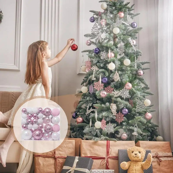 Christmas Ornaments Balls Christmas Tree Shatterproof Ornament Colorful Ball Indoor Outdoor Christmas Celebration Ornaments For