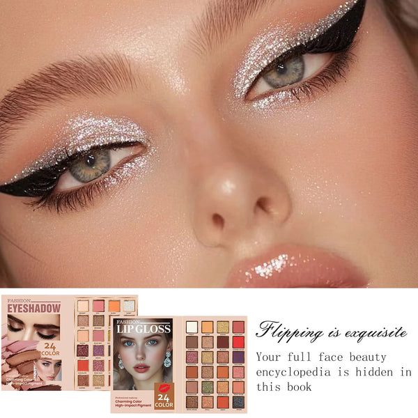 Eyeshadow Palette Book 76/91/117 Colors Matte Shimmer Glitter High Pigmented Long Lasting Resistant Beginner Friendly Makeup for Daily Use Party Gift Women Girl