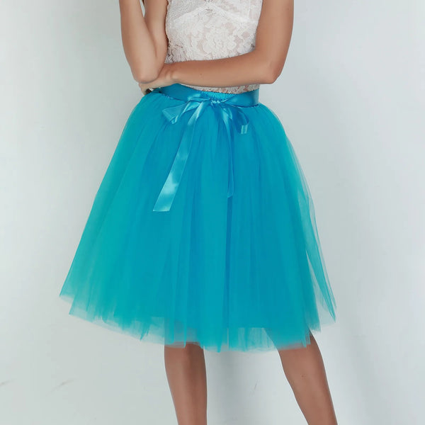Princess Fairy Tulle Skirt Ballet Dance Tutu Skirts For Women Lolita Petticoat Tulle Party Puffy Skirts Ball Gown Dancewear
