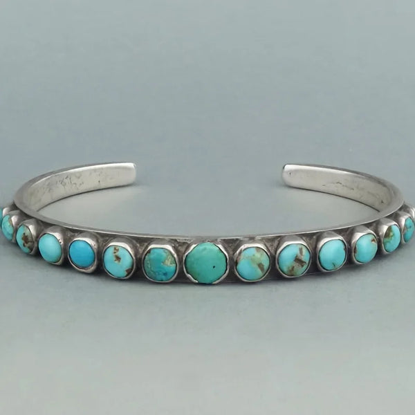1 Piece Turquoise Alloy Cuff Bracelet - Bohemian Stylish Open Bracelet Vintage Ethnic Exquisite Design - Ideal for Engagement, Thanksgiving, Valentine's Day and Anniversary Gifts