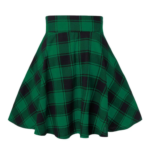 Women Plaid Skirts Spring Autumn High Waist Bandage Short Skirts Casual Daily Female Skirt School Style Bodycon Mini Skirt