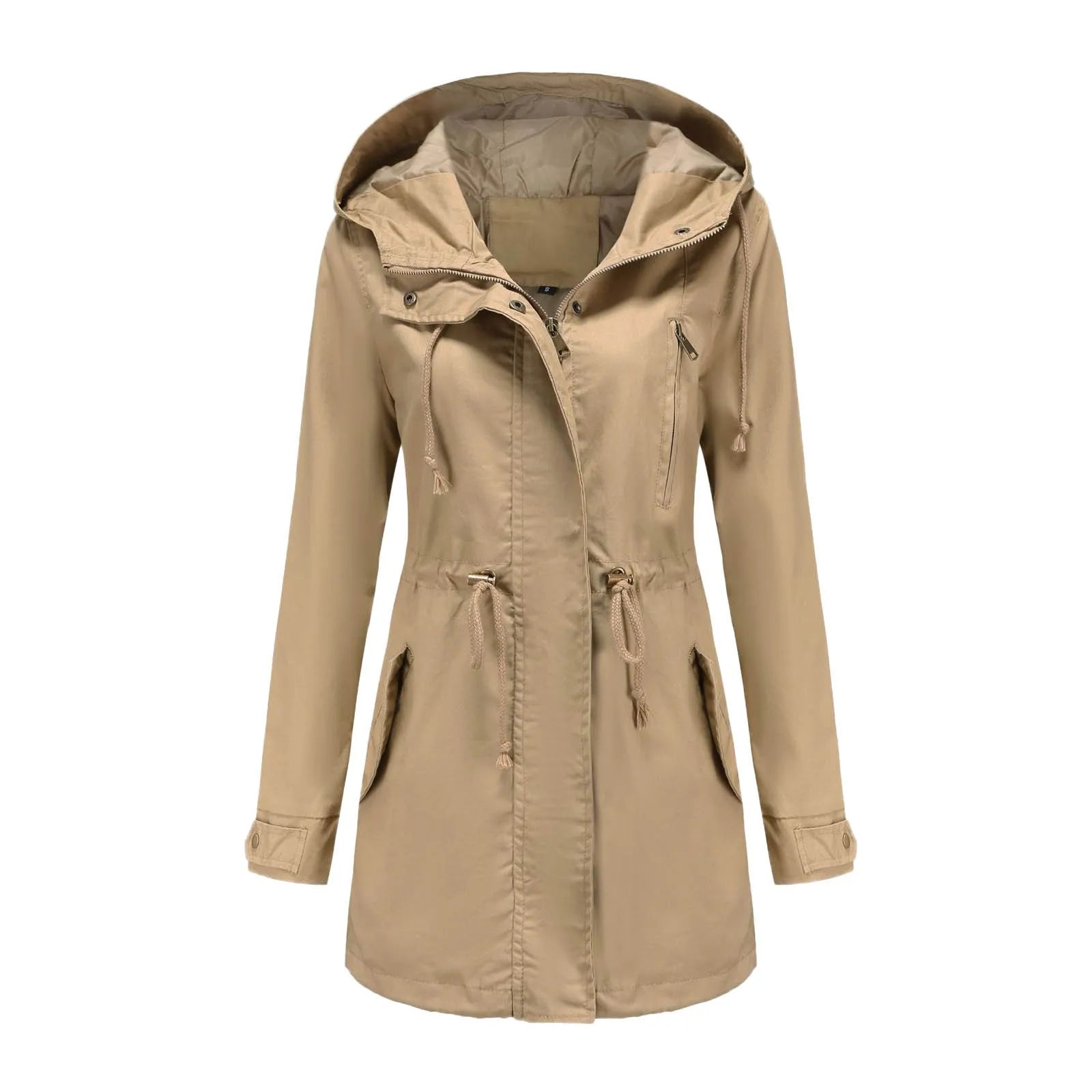 Women Jacket Coat Windproof Waterproof Autumn Lightweight Raincoat Casual Outdoor Trench Outerwear Hooded Windbreaker Chaquetas