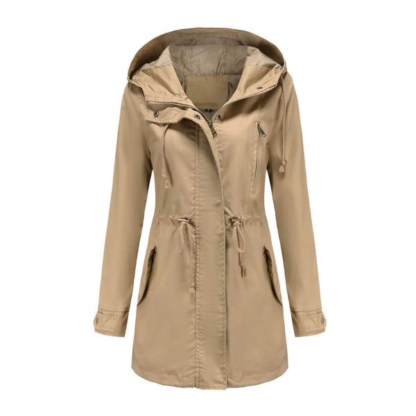 Women Jacket Coat Windproof Waterproof Autumn Lightweight Raincoat Casual Outdoor Trench Outerwear Hooded Windbreaker Chaquetas