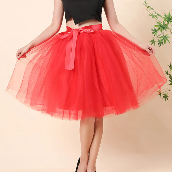Princess Fairy Tulle Skirt Ballet Dance Tutu Skirts For Women Lolita Petticoat Tulle Party Puffy Skirts Ball Gown Dancewear