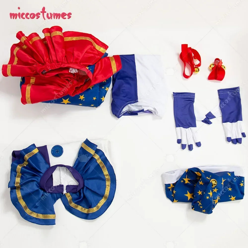 Miccostumes Cosplay Costume for Halloween Top Vest and Pants with Hat Gloves
