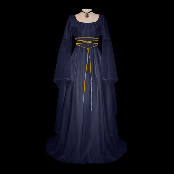Dresses For Women 2024 Elegant Plus Size Medieval Retro Gothic Gown Dress Long Sleeve Lace Up Cosplay Evening Party Dress