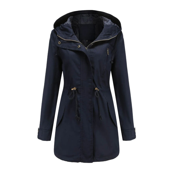 Women Jacket Coat Windproof Waterproof Autumn Lightweight Raincoat Casual Outdoor Trench Outerwear Hooded Windbreaker Chaquetas
