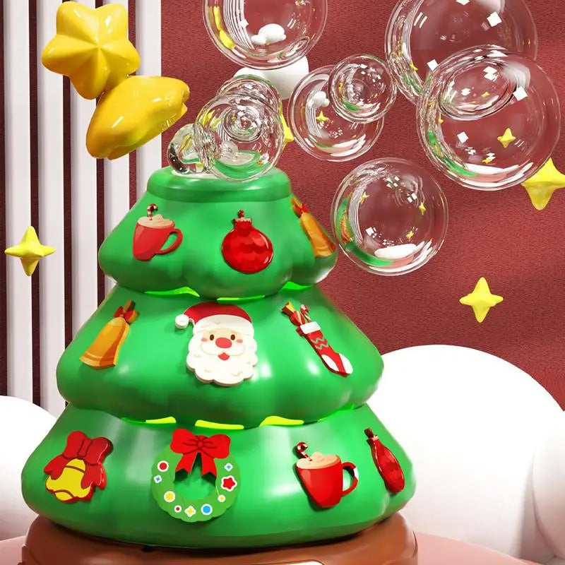 Christmas Tree Music Box Bubble Machine Toy Bubble Machine With Lights Christmas Music Children Decorating For Children For