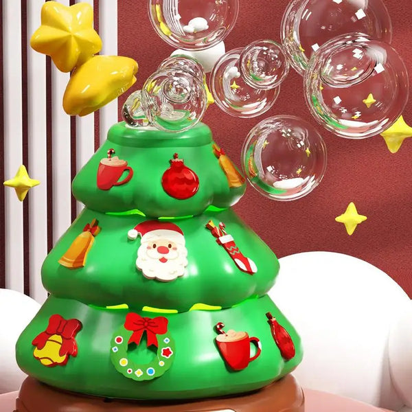Christmas Tree Music Box Bubble Machine Toy Bubble Machine With Lights Christmas Music Children Decorating For Children For