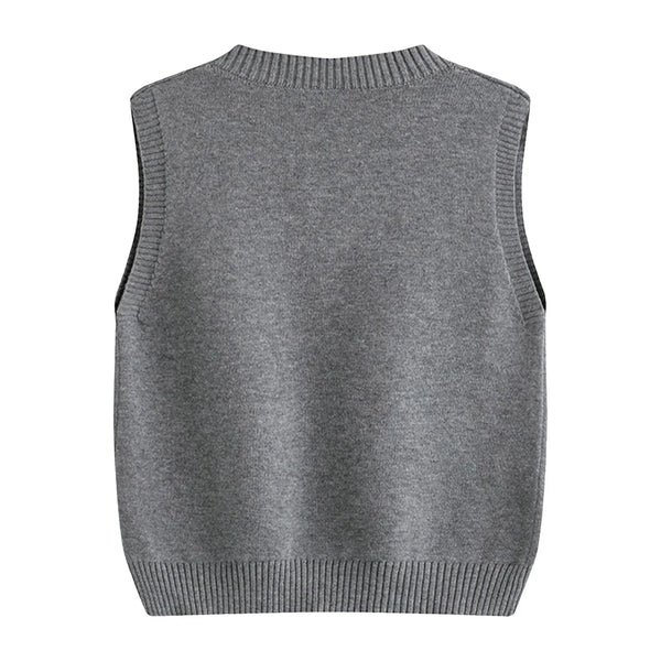 Knit Planets Tee Shirt For Boys Tops Girls Boys Toddlers' V Neck Sweater Vest Childrens Kids Sleeveless Winter Vest Clothes