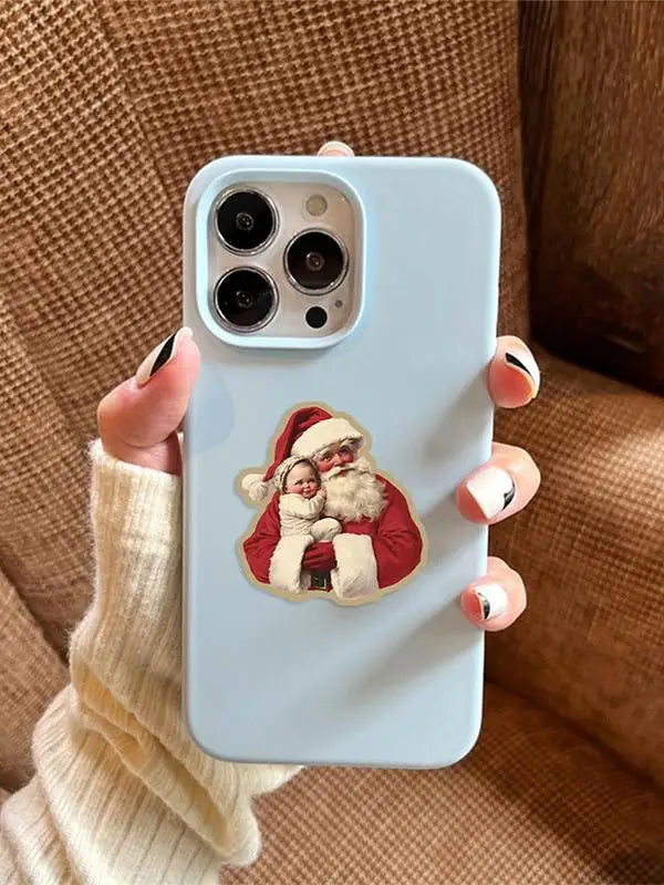 Vintage Christmas Sticker Christmas Exquisite Cartoon Stickers Phone Cases Laptop Decor Stickers Kids New Year Gift Toy Sticker