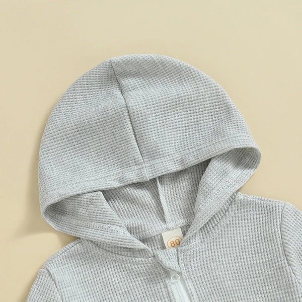 2023-07-11 Lioraitiin 12M-5Years Kids Hoodie Long Sleeve Hooded Zip-up Hoodie Solid Sweatshirt Jacket for Boys Girls