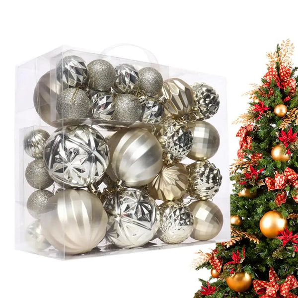 Christmas Ornaments Balls Christmas Tree Shatterproof Ornament Colorful Ball Indoor Outdoor Christmas Celebration Ornaments For
