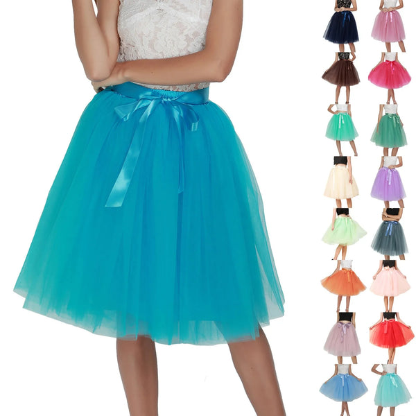 Princess Fairy Tulle Skirt Ballet Dance Tutu Skirts For Women Lolita Petticoat Tulle Party Puffy Skirts Ball Gown Dancewear