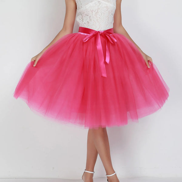 Princess Fairy Tulle Skirt Ballet Dance Tutu Skirts For Women Lolita Petticoat Tulle Party Puffy Skirts Ball Gown Dancewear