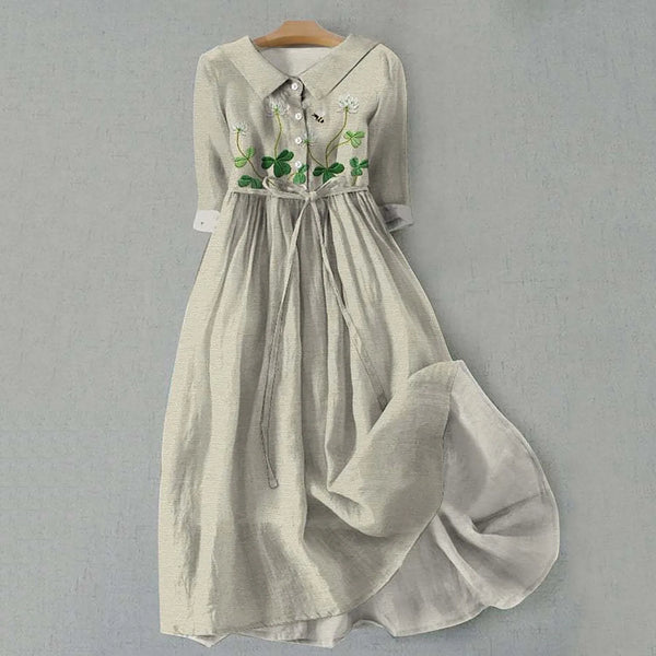 Women Korean Style Long Dresses Summer Half Sleeve Lace Up Shirt Dress Trendy A Line Ruffle Large Swing Dress Ropa De Mujer