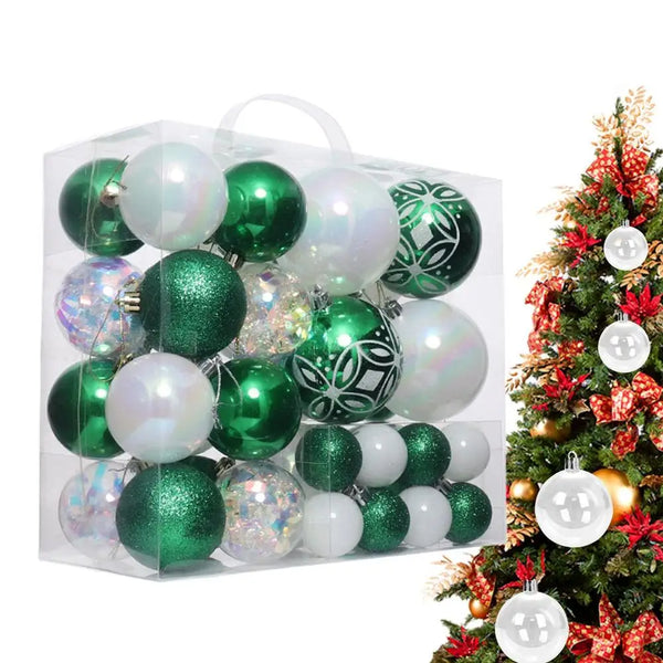 Christmas Ornaments Balls Christmas Tree Shatterproof Ornament Colorful Ball Indoor Outdoor Christmas Celebration Ornaments For