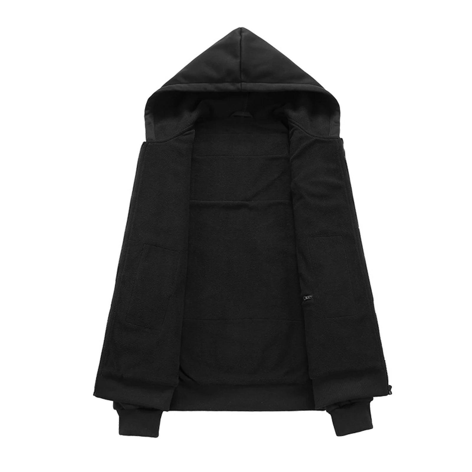 Men'S Hooded Sweater Jackets Coat Solid Color Zipper Hooded Hot Sweater 17 Heating Warm Sweater Thick Long Sleeves Tops