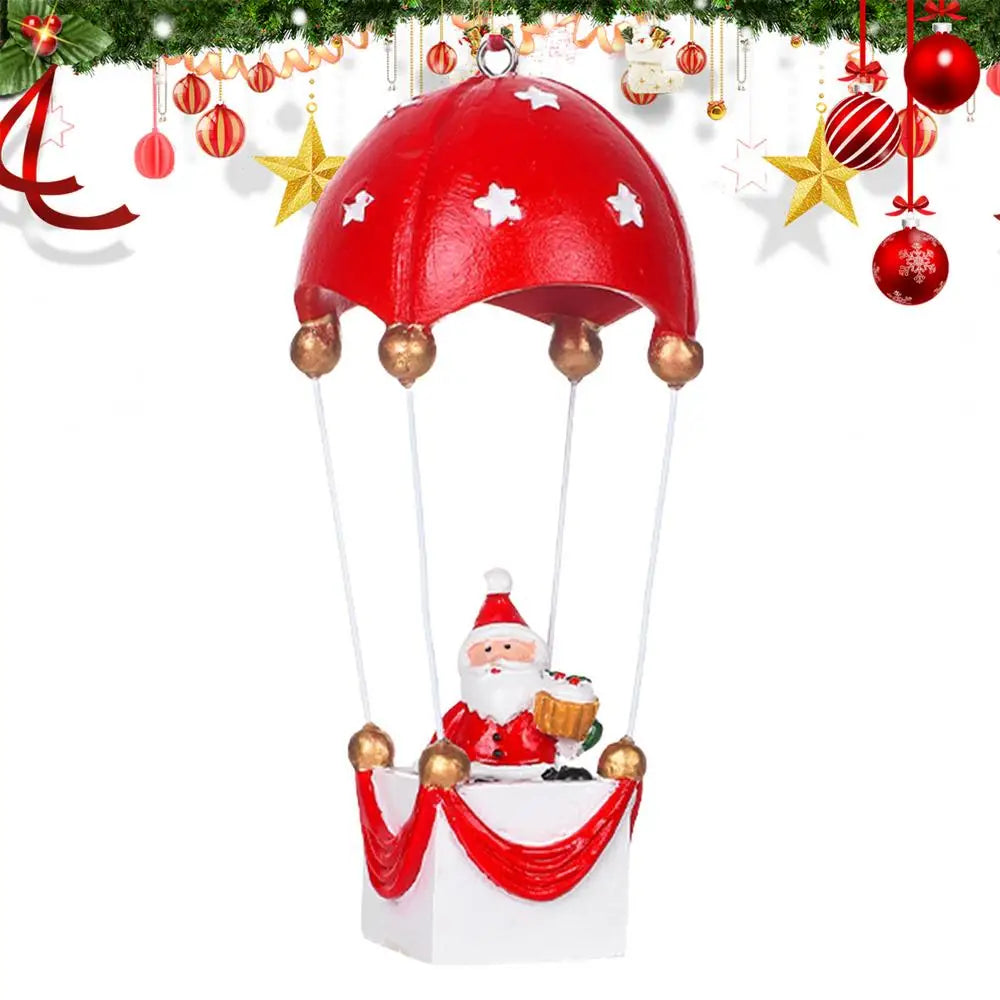 Parachute Snowman Toy Santa Claus Snowmen Parachute Ornaments Toy Christmas Tree Decoration Toys Parachute Santa Claus Ornament