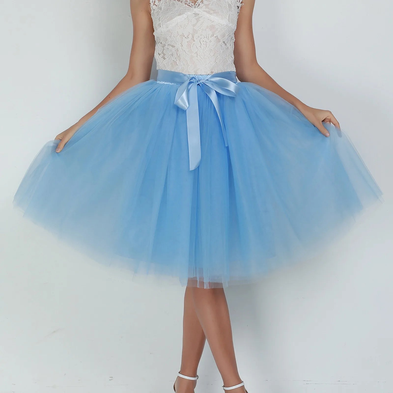 Princess Fairy Tulle Skirt Ballet Dance Tutu Skirts For Women Lolita Petticoat Tulle Party Puffy Skirts Ball Gown Dancewear