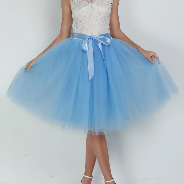 Princess Fairy Tulle Skirt Ballet Dance Tutu Skirts For Women Lolita Petticoat Tulle Party Puffy Skirts Ball Gown Dancewear