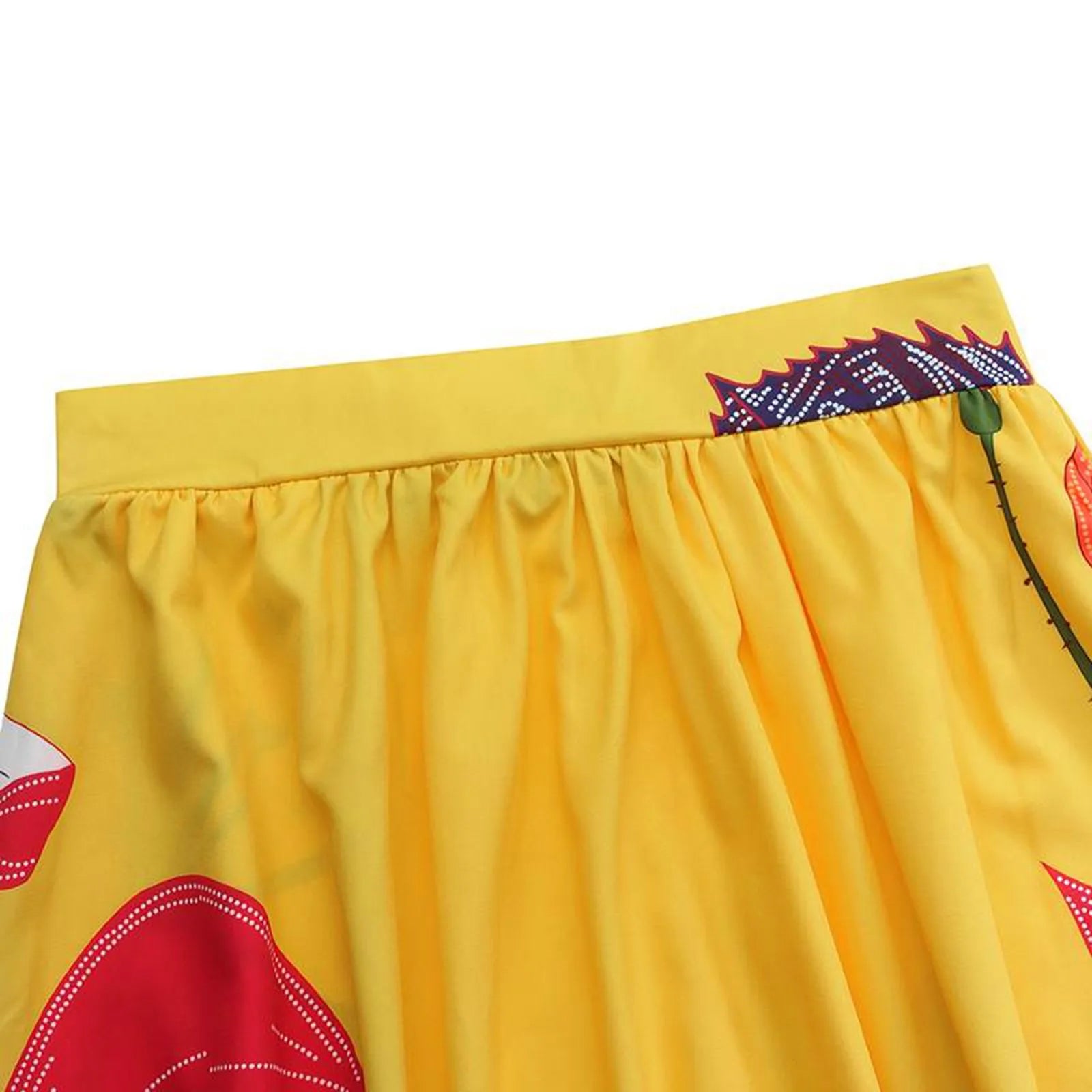 Bohemian Women Long Skirt Large Swing High Waist Floral Printing A-Line Skirt Women Faldas Fashion Casual Party Skirt Pockets