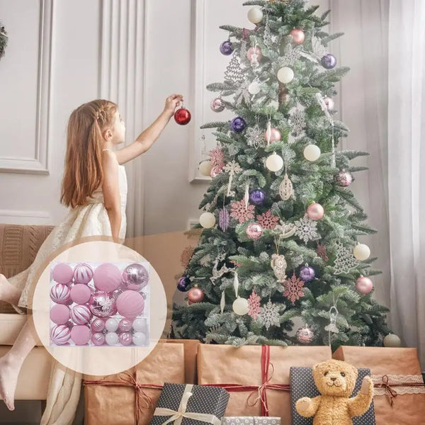 Christmas Ornaments Balls Christmas Tree Shatterproof Ornament Colorful Ball Indoor Outdoor Christmas Celebration Ornaments For