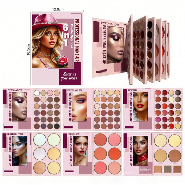 Eyeshadow Palette Book 76/91/117 Colors Matte Shimmer Glitter High Pigmented Long Lasting Resistant Beginner Friendly Makeup for Daily Use Party Gift Women Girl