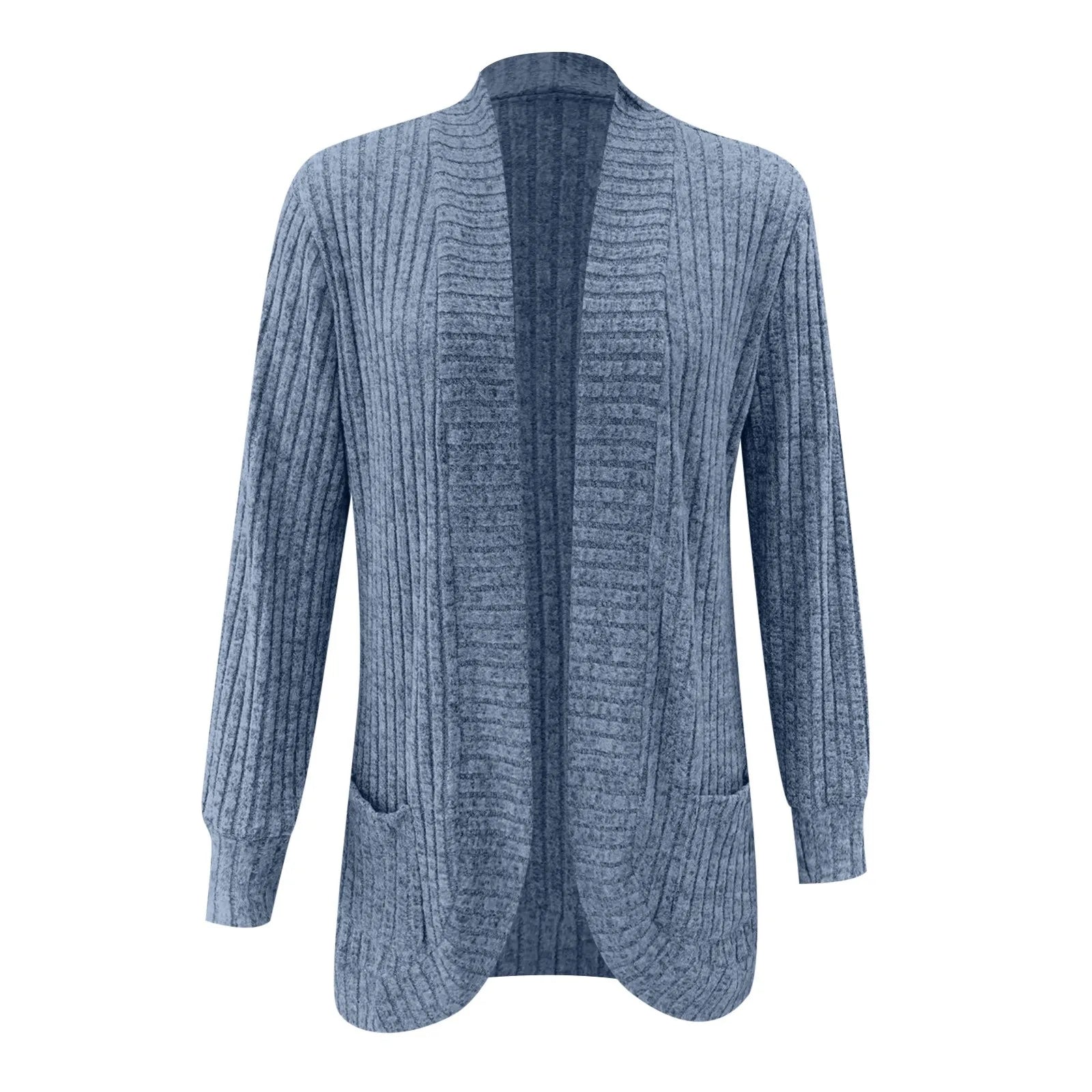 Women Hollow Out Open Front Cardigan With Pockets Loose Fashion Casual Open Front Long Sleeve Chunky Coat With CáRdigans