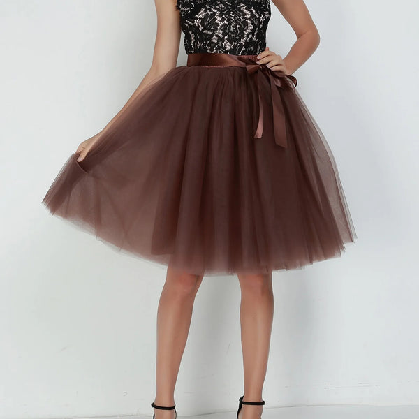 Princess Fairy Tulle Skirt Ballet Dance Tutu Skirts For Women Lolita Petticoat Tulle Party Puffy Skirts Ball Gown Dancewear