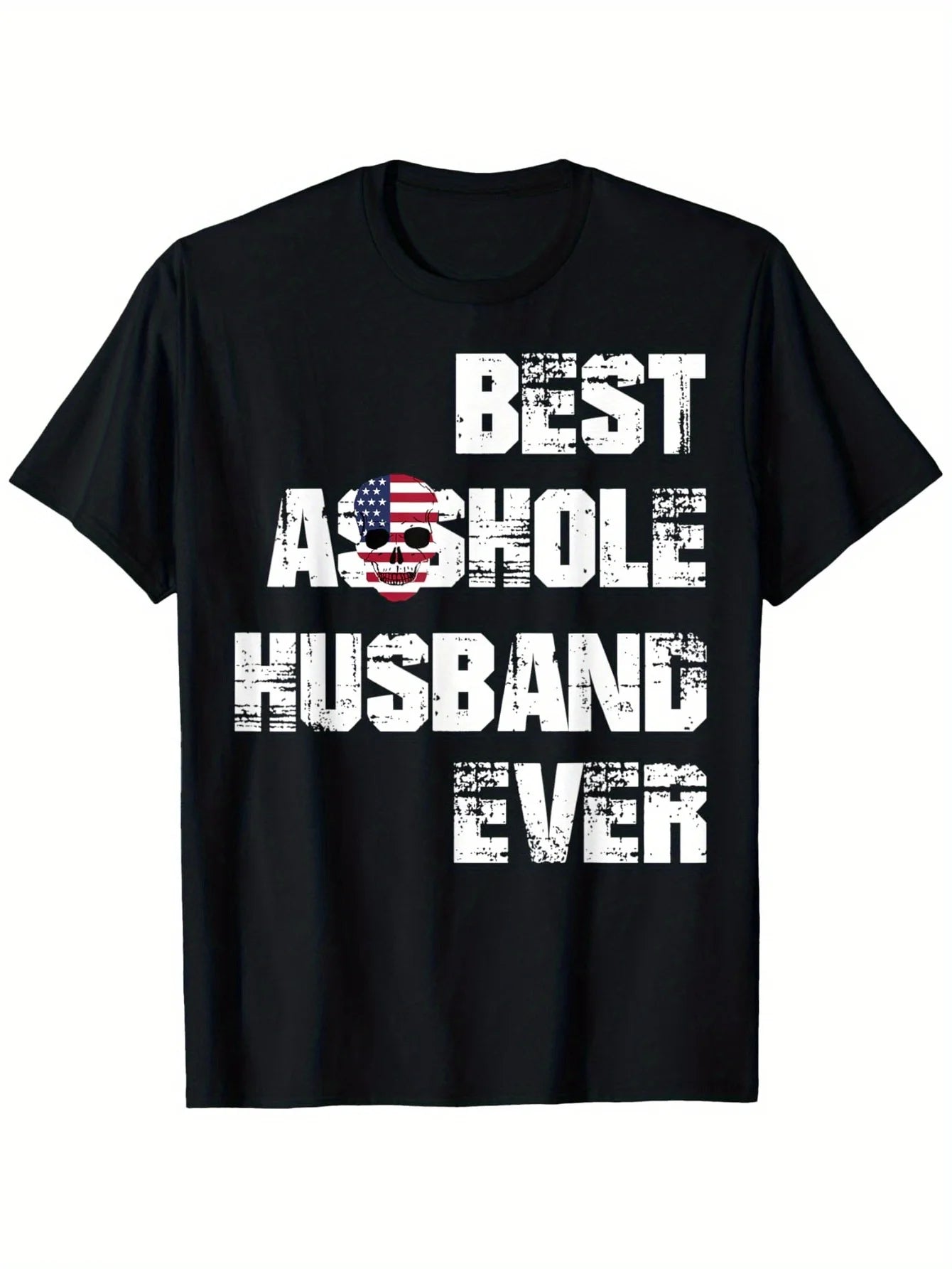 Plus Size, Funny Wedding Humor T-shirt- Worst Husband Design- Couple Style Black T-shirt- Heavyweight Pre-shrunk Street Style Top- Anniversary Gift for Couples- a Fun Gift for Your Husband, PLUS SIZE - Regular Fit Round Neck