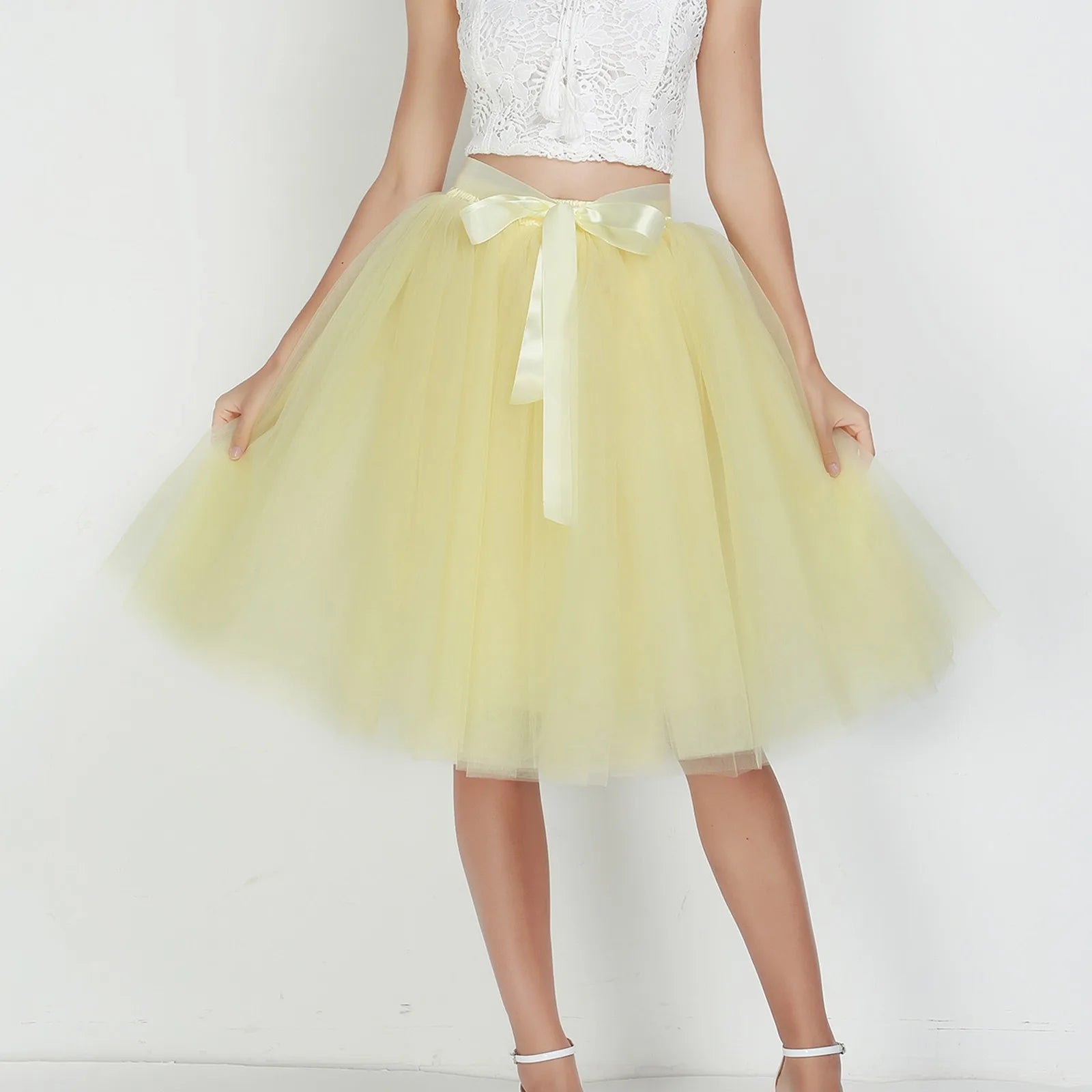 Princess Fairy Tulle Skirt Ballet Dance Tutu Skirts For Women Lolita Petticoat Tulle Party Puffy Skirts Ball Gown Dancewear