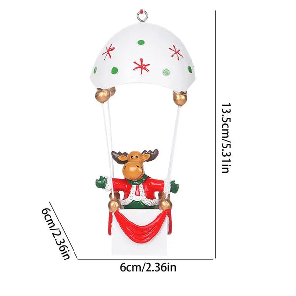 Parachute Snowman Toy Santa Claus Snowmen Parachute Ornaments Toy Christmas Tree Decoration Toys Parachute Santa Claus Ornament