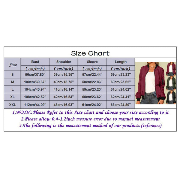 Women's Solid Color Cool Girl Jackets Round Neck Zipper Vintage Bomber Jacket Autumn Casual Female Bomber Jacket Chic Outerwear