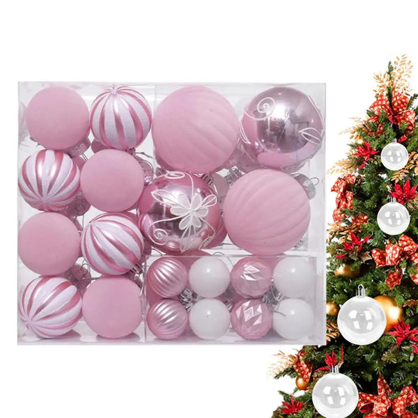 Christmas Ornaments Balls Christmas Tree Shatterproof Ornament Colorful Ball Indoor Outdoor Christmas Celebration Ornaments For