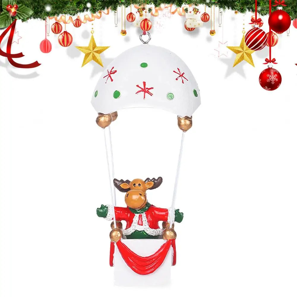 Parachute Snowman Toy Santa Claus Snowmen Parachute Ornaments Toy Christmas Tree Decoration Toys Parachute Santa Claus Ornament
