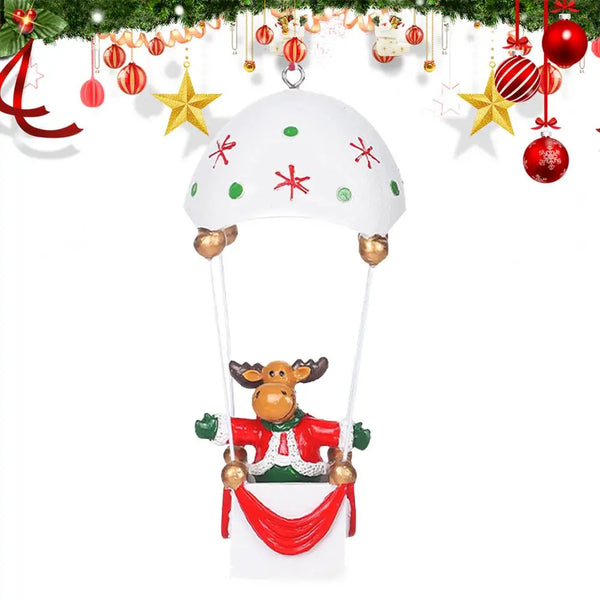 Parachute Snowman Toy Santa Claus Snowmen Parachute Ornaments Toy Christmas Tree Decoration Toys Parachute Santa Claus Ornament