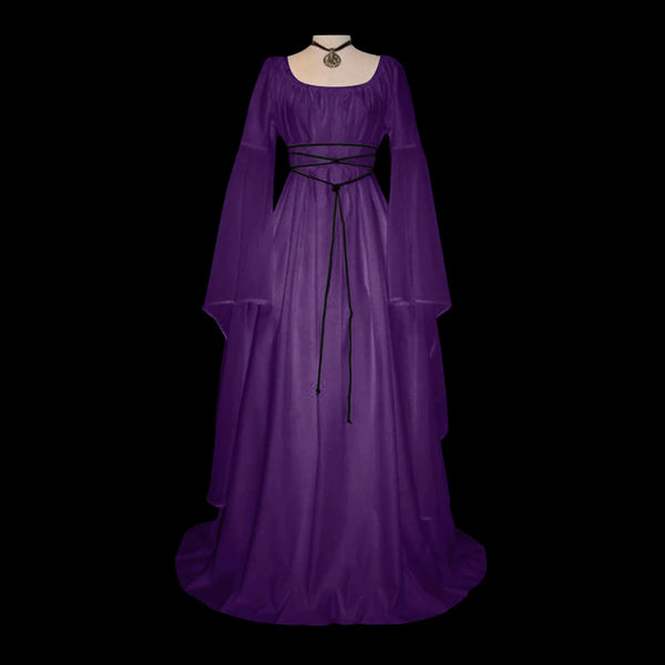 Dresses For Women 2024 Elegant Plus Size Medieval Retro Gothic Gown Dress Long Sleeve Lace Up Cosplay Evening Party Dress